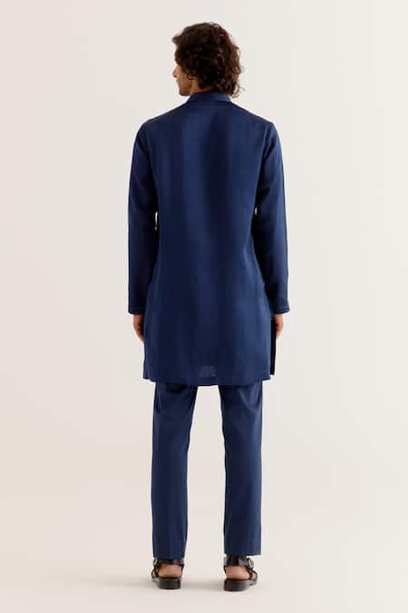 Devnaagri Dori Work Open-Front Kurta With Pant 