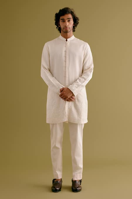 Devnaagri Floral Embroidered Kurta With Pant 