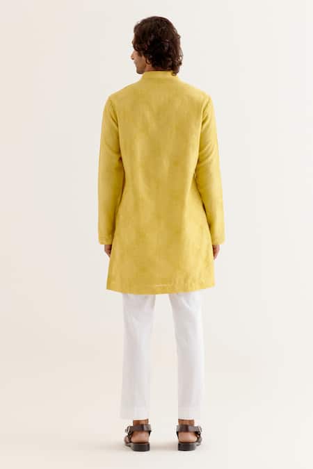 Devnaagri Embroidered Neckline Kurta With Pant 