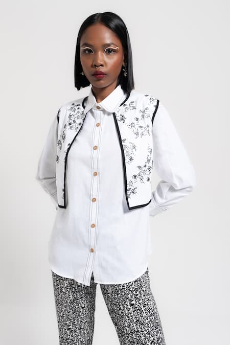 AMKA Nutmeg Ditsy Bloom Print Overjacket 