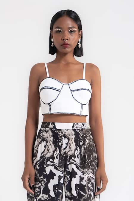 AMKA Winter Embroidered Crop Top 