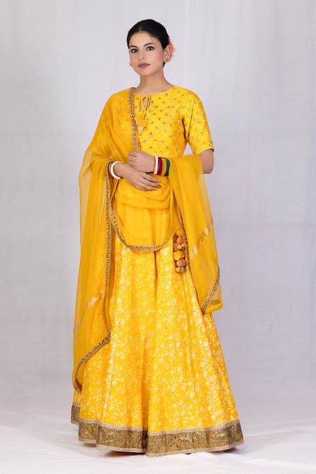 Monika Mathuria Datta Embroidered Kurta & Palazzo Set 