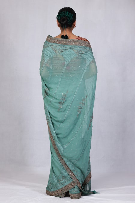 Monika Mathuria Datta Zoya Dori & Bead Work Saree 