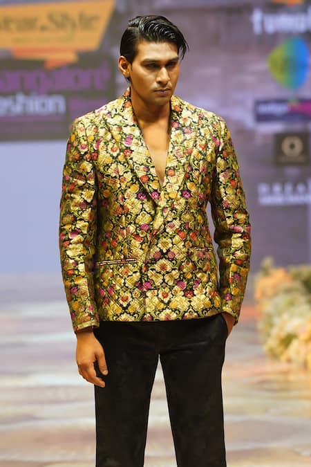 Rahul Singh Floral Pattern Blazer Set 
