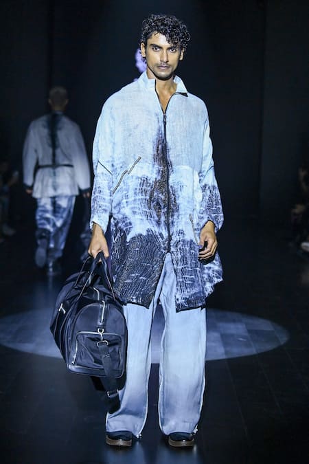 Rahul Singh Shibori Pattern Shirt & Trouser Set 