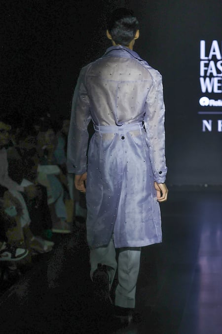 Rahul Singh Bead Embroidered Overcoat Set 