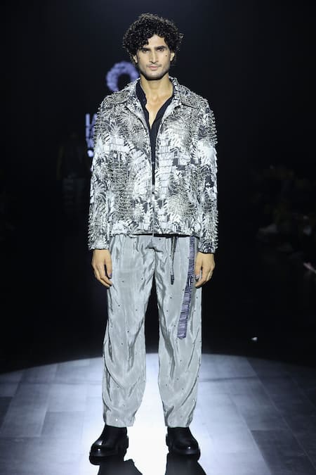 Rahul Singh Cutdana Embellished Jacket Set 