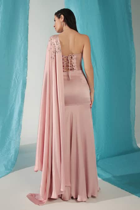 Shweta Aggarwal Patchwork Floral Pre-Draped Concept Saree With Corset 