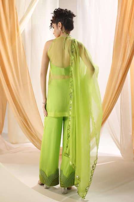 Shweta Aggarwal Dream Garden Embroidered Tunic & Palazzo Set 