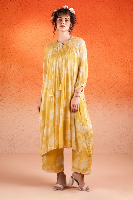 SSHILPA SAMRIYA Floral Print A-Line Kurta With Palazzo 