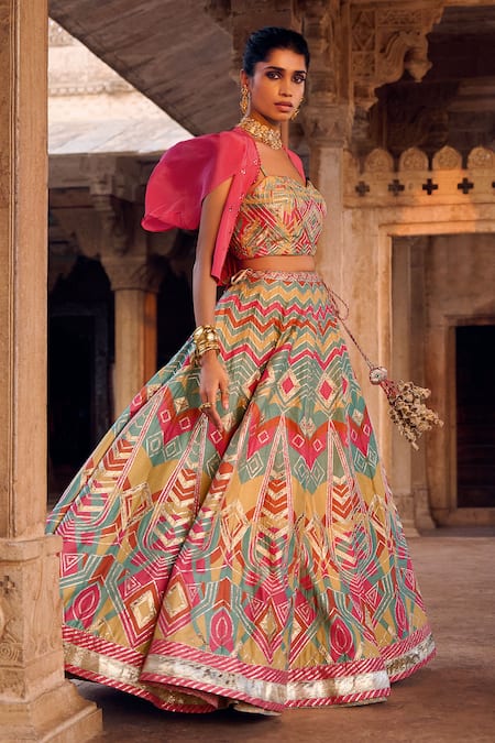 Saundh Sarayu Carnival Embroidered & Printed Lehenga Set 