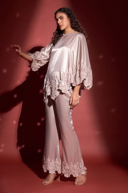 Rimple Agrawal Beads Embroidered Asymmetric Kaftan & Pant Set 