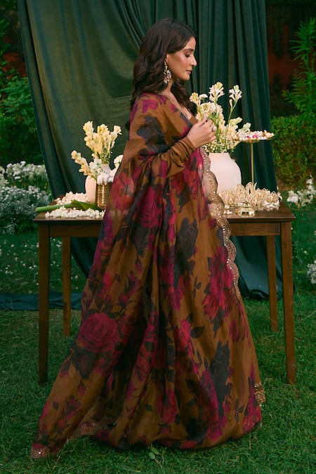 Astha Narang Sequin Embroidered Anarkali With Dupatta 