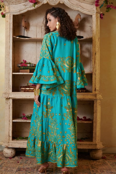 Cin Cin Floral Print A-Line Dress 