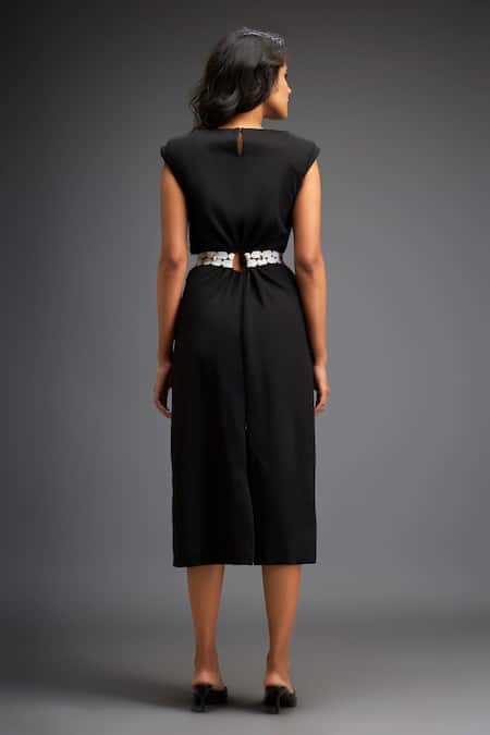 Deepika Arora Embellished Waist Cutout Detail Dress 