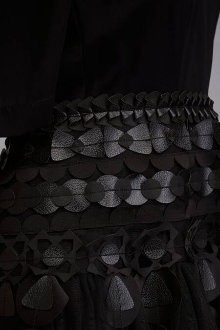 Buy Deepika Arora Black Crepe, Net Cut Work, Embroidery Geometric Cutwork Embellished Dress Online at Aza Fashions Buy_Deepika Arora_Black Crepe, Net Cut Work, Embroidery Geometric Cutwork Embellished Dress _Online_at_Aza_Fashions