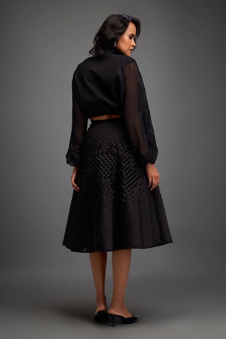 Deepika Arora Cut-Out Textured Skirt 