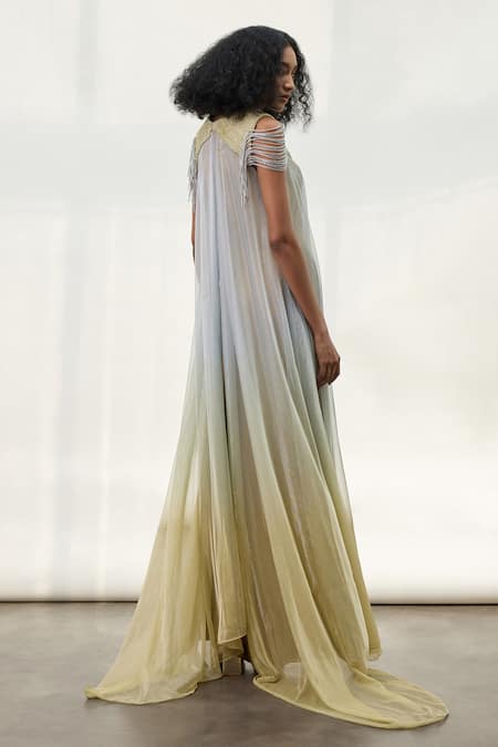 Akhl Metallic Yarn Detailed Sleeve Kaftan 