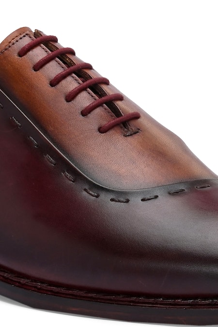 Ivrah Brown Peter Leather Derby Shoes Online at Aza Fashions Ivrah_Brown Peter Leather Derby Shoes_Online_at_Aza_Fashions