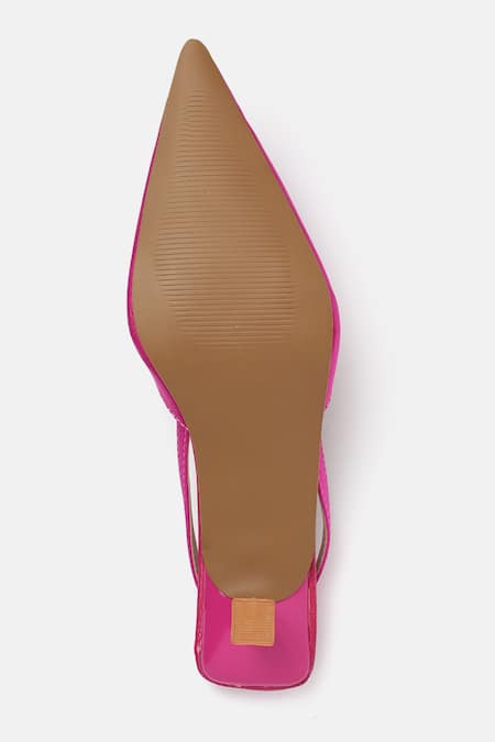 Buy Zori World Pink Betty Pointed Toe Kitten Heels Online at Aza Fashions Buy_Zori World_Pink Betty Pointed Toe Kitten Heels _Online_at_Aza_Fashions