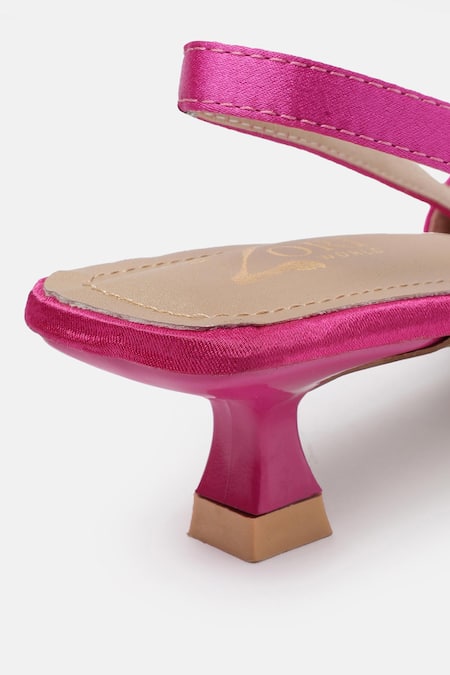 Shop Zori World Pink Betty Pointed Toe Kitten Heels Online at Aza Fashions Shop_Zori World_Pink Betty Pointed Toe Kitten Heels _Online_at_Aza_Fashions