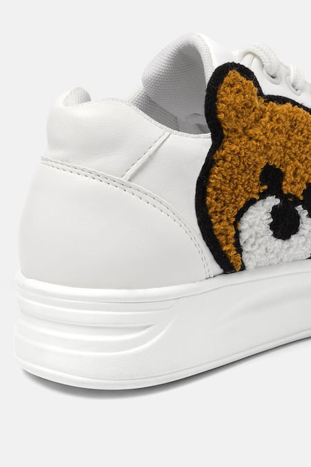 Buy_Zori World_White Bruno Patchwork Sneakers _Online_at_Aza_Fashions