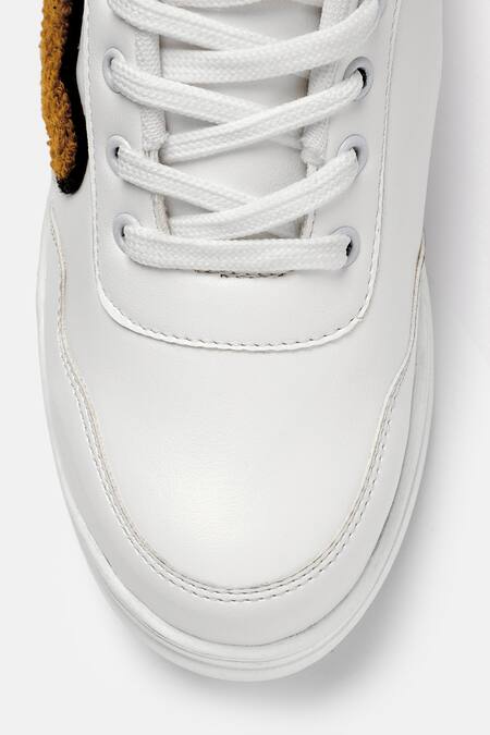 Shop_Zori World_White Bruno Patchwork Sneakers _Online_at_Aza_Fashions