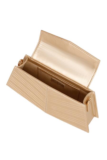 Buy_Adisee_Gold Eve Cord Embossed Handbag