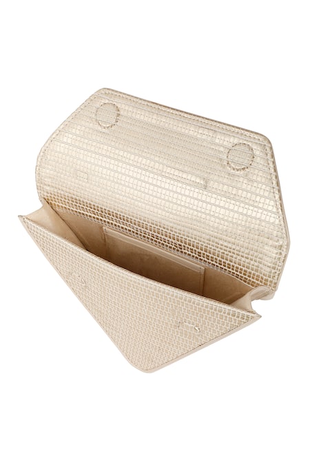 Buy_Adisee_Ivory Jade Inverted Triangle Handbag _Online_at_Aza_Fashions