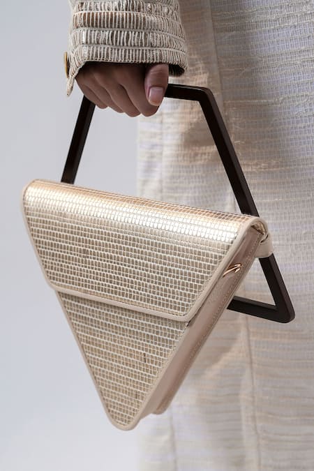 Shop_Adisee_Ivory Jade Inverted Triangle Handbag 