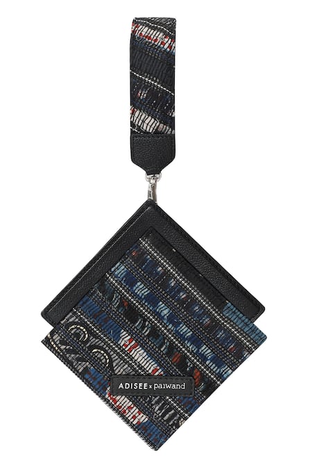 Adisee Ajrakh Textured Handwoven Wrist Bag 