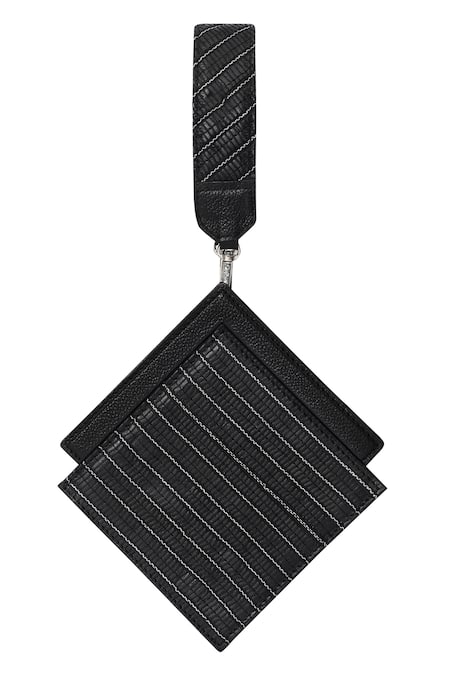 Adisee Ajrakh Textured Zari Work Wrist Bag 