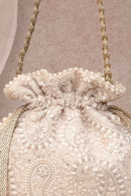 Amyra Grey Embroidery Rhea Thread Work Potli Bag Online at Aza Fashions Amyra_Grey Embroidery Rhea Thread Work Potli Bag _Online_at_Aza_Fashions