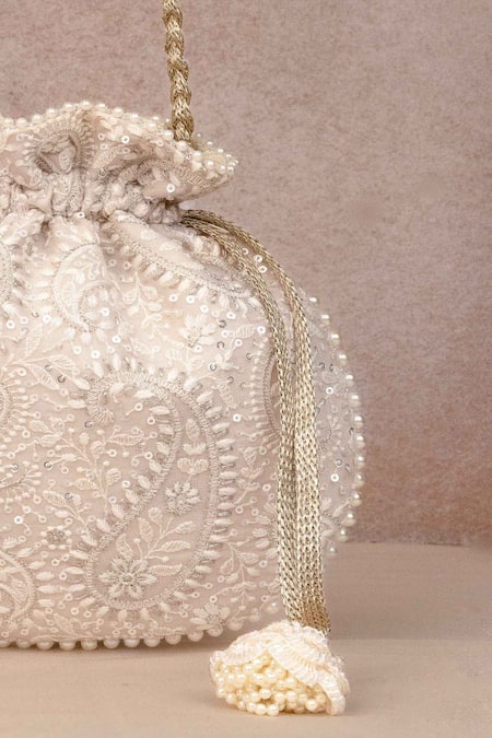 Buy Amyra Grey Embroidery Rhea Thread Work Potli Bag Online at Aza Fashions Buy_Amyra_Grey Embroidery Rhea Thread Work Potli Bag _Online_at_Aza_Fashions