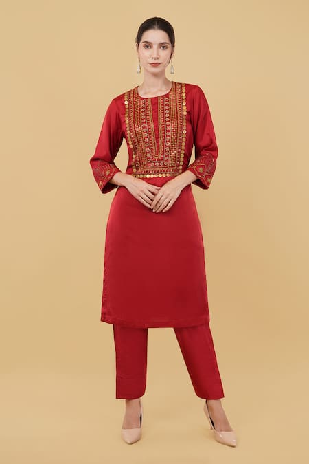 Nidhi Kejriwal Tribal Embroidered Kurta With Salwar 