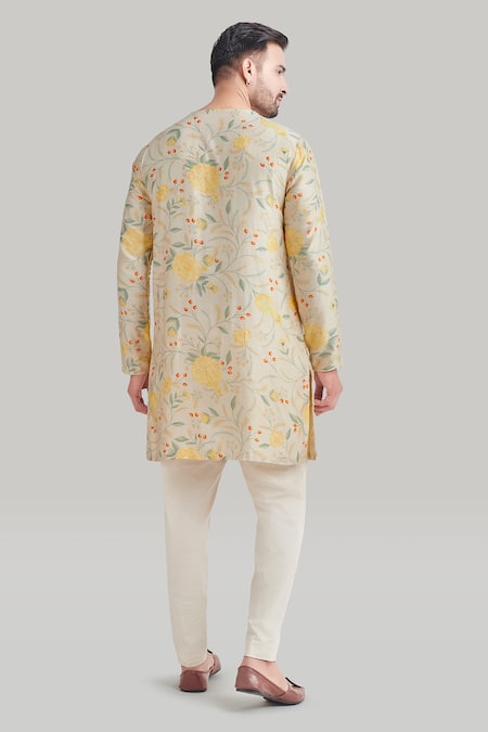 Blue Lotus Design Cotton Lycra Pant 