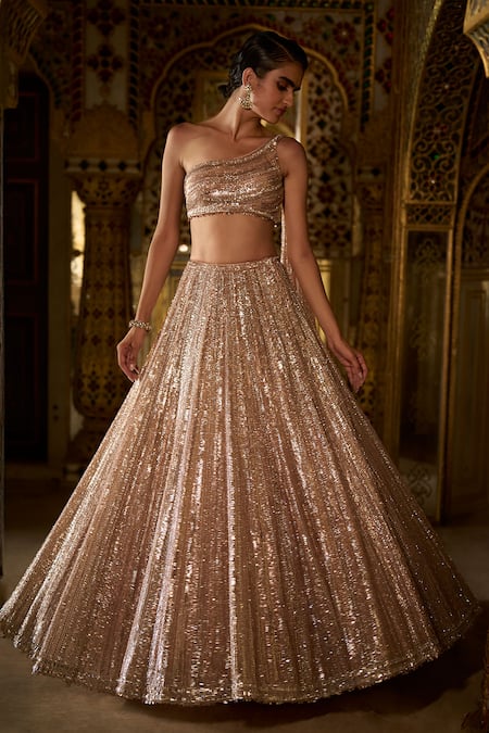 Seema Gujral Sequin Embellished Lehenga With Blouse 