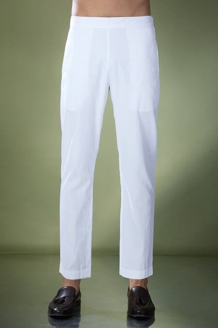 Buy_Adorn His By Tushi And Vaibhav_Black Plain Asymmetric Achkan With Pant