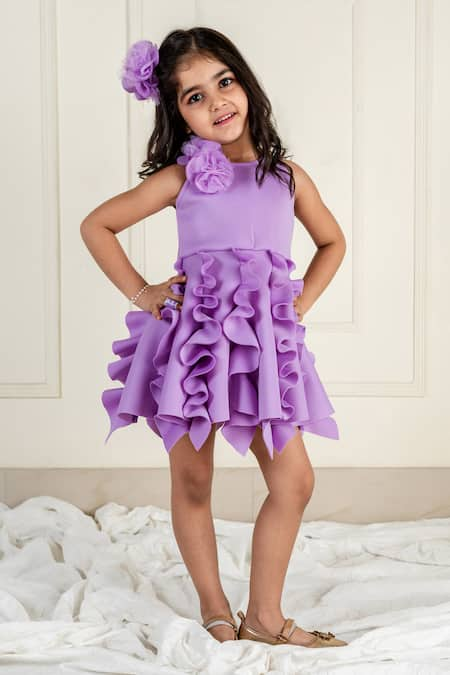 Lil Angels Bloom Embellished Ruffle Dress 