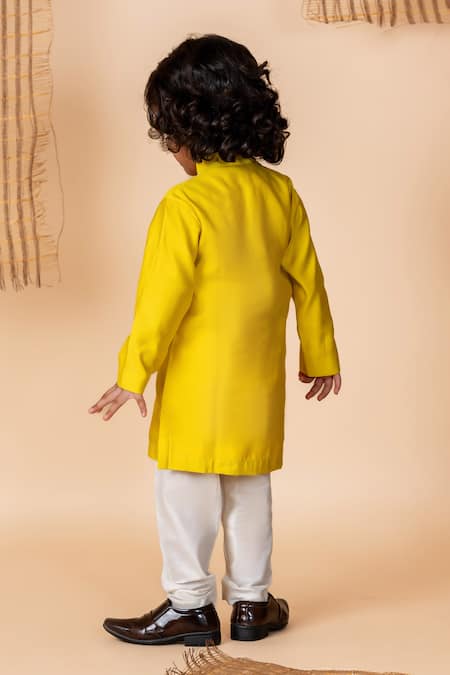 Lil Angels Diamond Butti Embroidered Kurta With Pant 