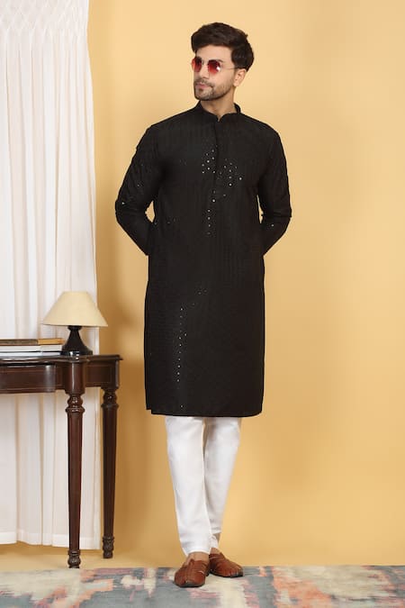 Aham-Vayam Aham Sequin Embroidered Kurta Set 