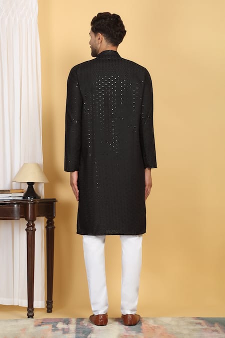 Aham-Vayam Aham Sequin Embroidered Kurta Set 