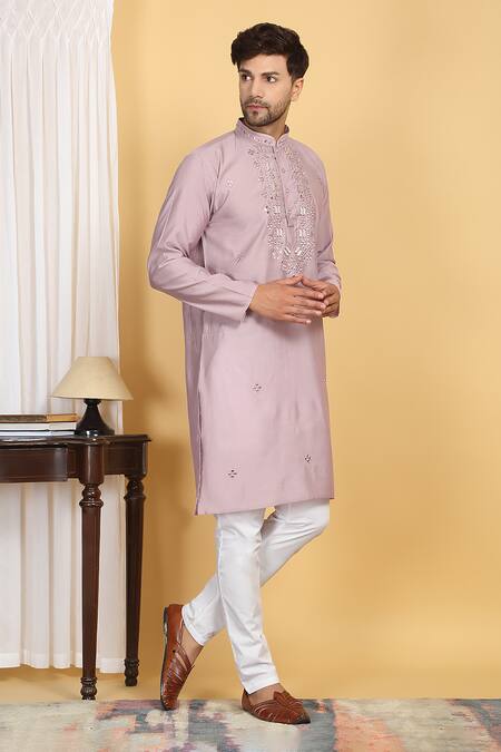 Buy Aham-Vayam Pink Cotton, Silk Mirrors, Embroidery Rajat Mirrorwork Kurta Set Online at Aza Fashions Buy_Aham-Vayam_Pink Cotton, Silk Mirrors, Embroidery Rajat Mirrorwork Kurta Set _Online_at_Aza_Fashions