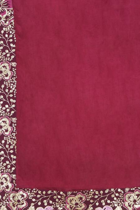 Buy_Aham-Vayam_Purple Cotton, Silk Sequins, Zari Divyakriti Embroidered Kurta Set 