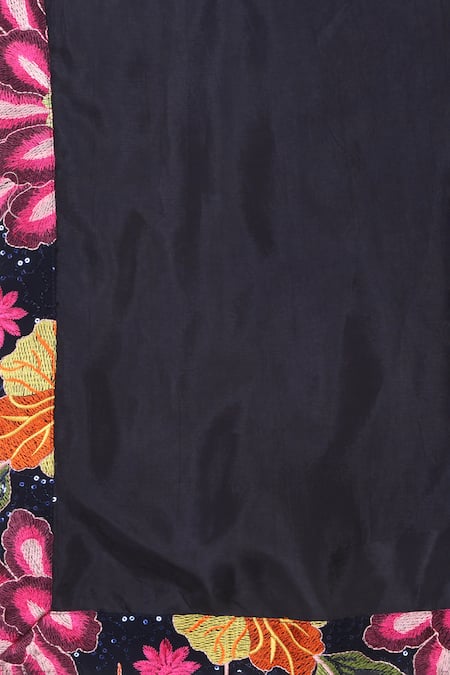 Buy_Aham-Vayam_Blue Cotton, Silk Embroidery, Sequins Pushp Vansh Kurta Set 