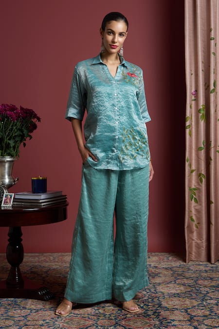 Akutee Noor Hand Painted Shirt With Pant 