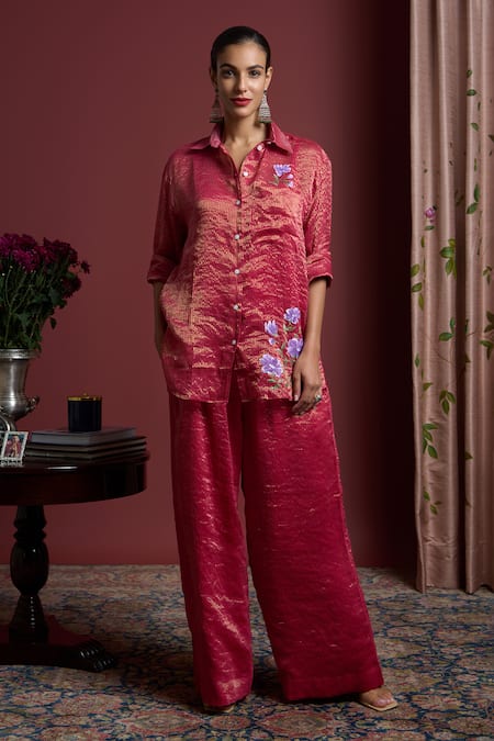 Akutee Praniti Hand Painted Shirt With Pant 