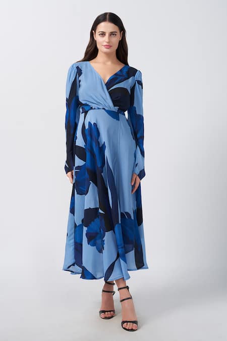 House of Varada Iris Print Midi Dress 