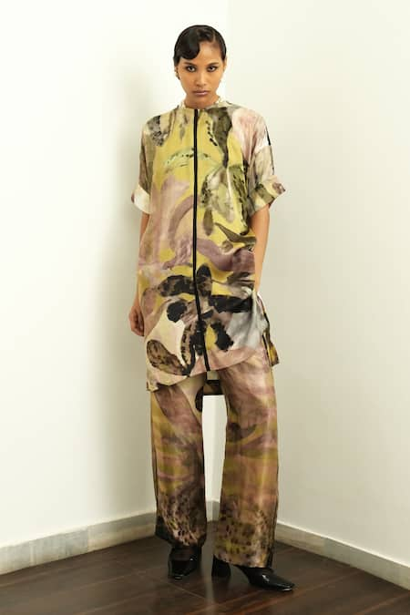 OFRIDA Tropizeylo Hand Painted Kaftan With Pant 