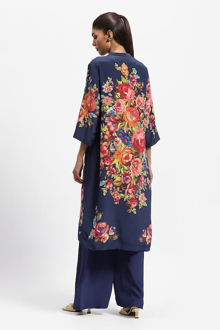 Satya Paul Floral Bloom Print Kurta With Pant 